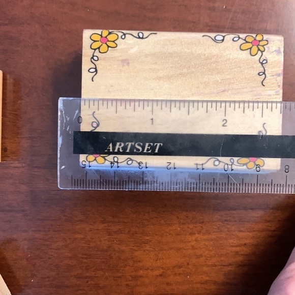 Wooden Back Rubber Stamp Set - Nature Theme - Picture 4 of 11